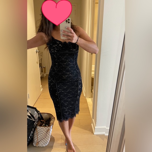 Mandalay Beaded Sequined Midi Mesh Cocktail
Dress Black Sz 4 - Picture 1 of 6